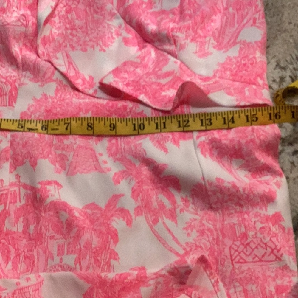 NWT Lilly Pulitzer Ariana one shoulder ruffle romper in Roxie Pink NWT - Picture 12 of 13